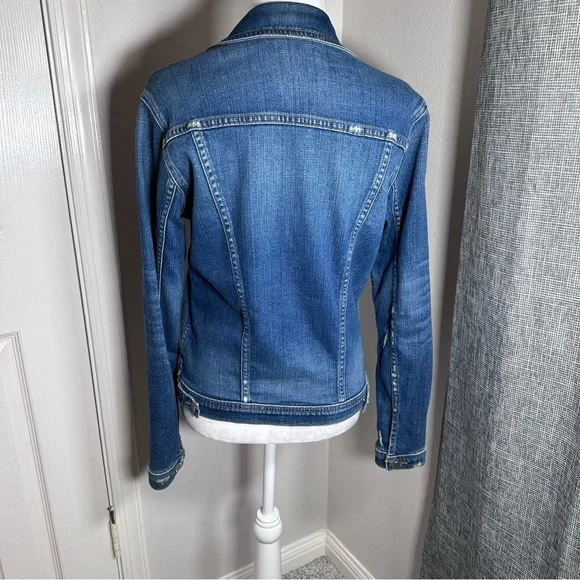 L’Agence Celine Distressed Denim Jean Jacket Size Med - Picture 6 of 9